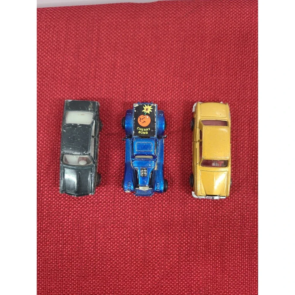 Lot of 3 Vintage Zylmex Die Cast Cars D46 Vega, D18 Ford Pickup, D44 Rolls Royce